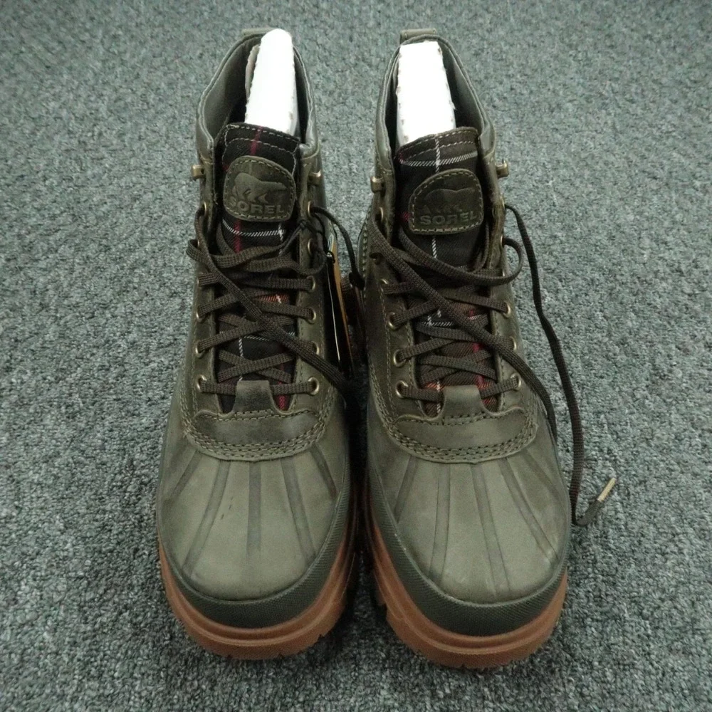 Sorel x Barbour Boots Mens 8 Green Daystorm Horizon Gor Tex Hiking Womens 9.5